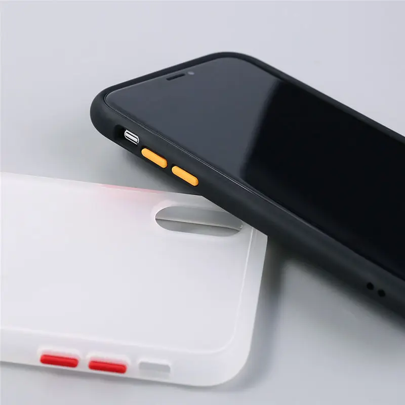 Защитный противоударный чехол для телефона iphone XR XS Max X XS 7 8 11 6 6S Plus Прозрачный матовый жесткий чехол для телефона защитный чехол