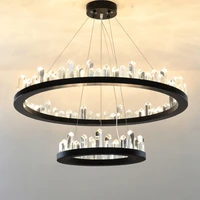 modern design luxury chandelier crystal ring lustre crystal led chandelier lighting for living room decoration villa