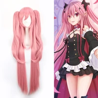 krul tepes 100cm long straight wig owari no seraph end synthetic hair anime cosplay wig ponytail wigs