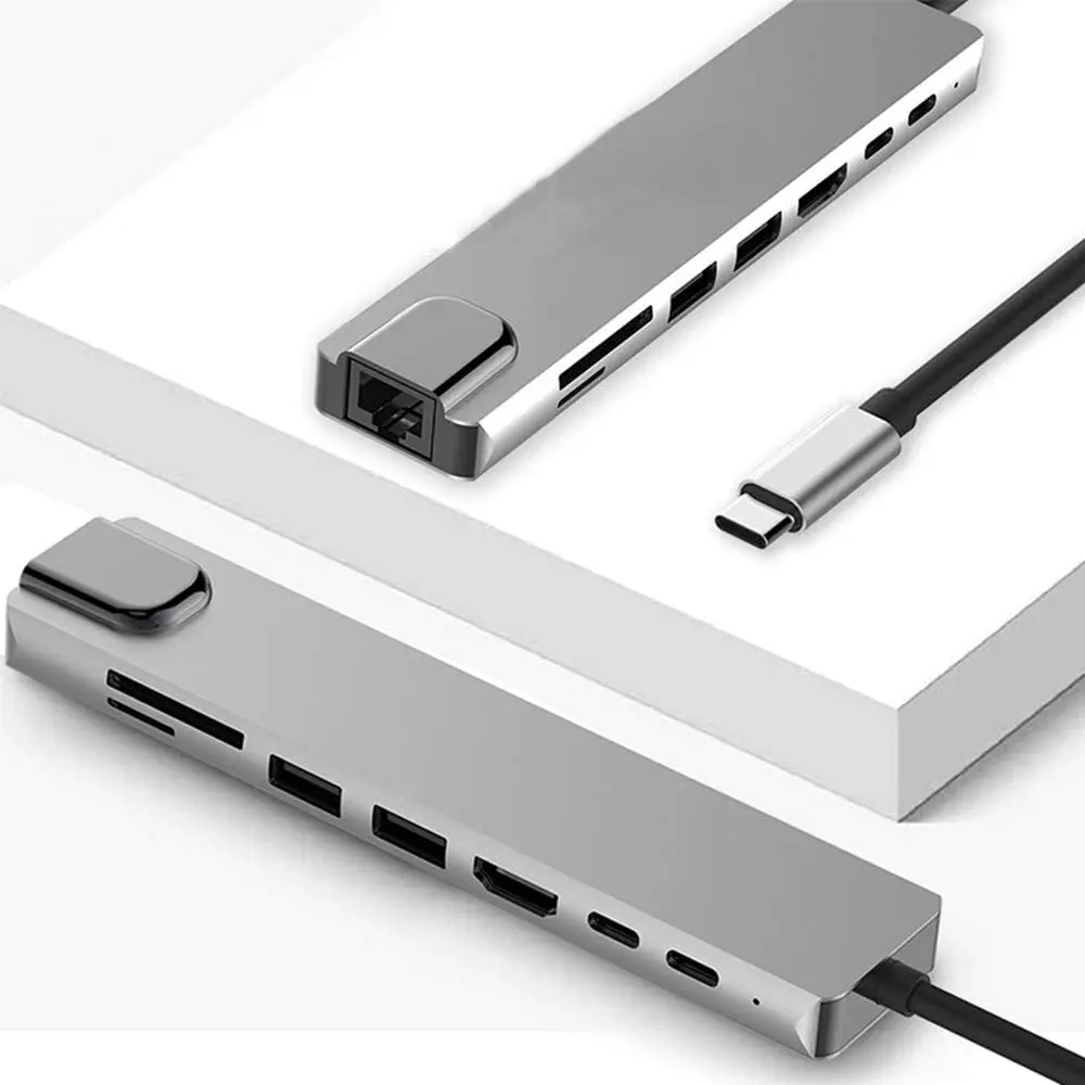 Концентратор USB Type-C HDMI RJ45 3 1 порт SD/TF кард-ридер питание для MacBook Pro | Электроника