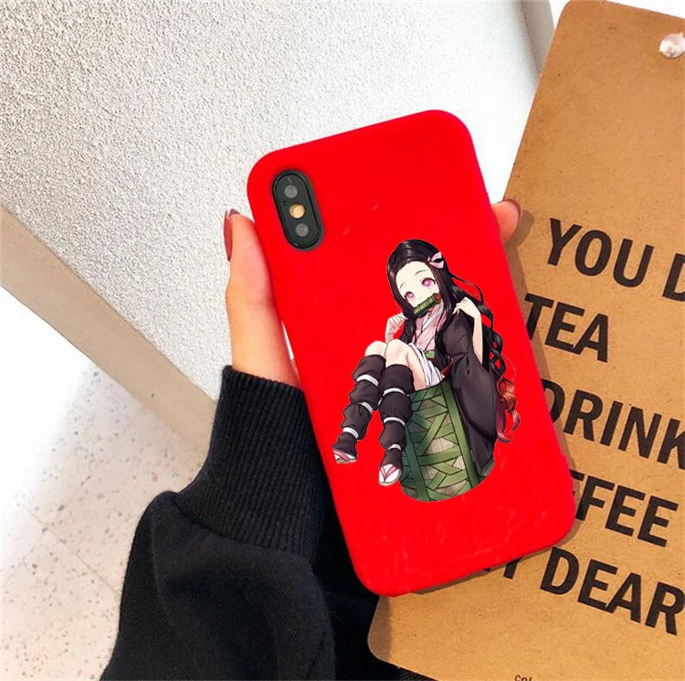 Камадо Nezuko Kimetsu без Yaiba демон убийца ТПУ, конфетный мягкий чехол для телефона для iphone 6/6s, 6 Plus/6s Plus, 7 Plus/8, XS XM X 11 pro