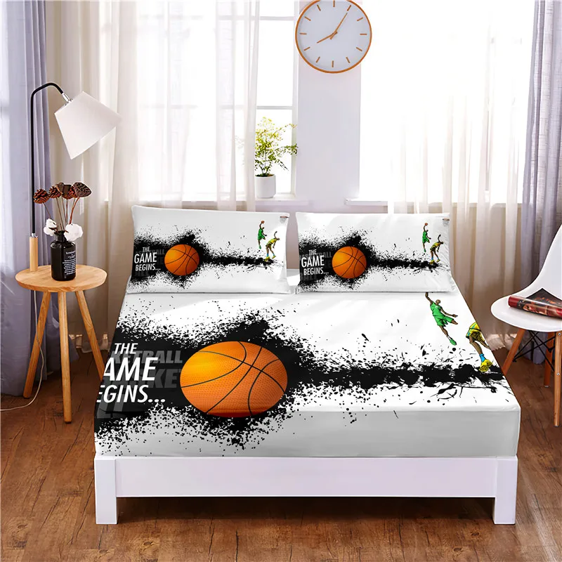 

Баскетбольный мяч 3 шт. полиэстер однотонная Простыня из матраса четырех углах с Эластичная лента Простыня (2 наволочки для подушек)