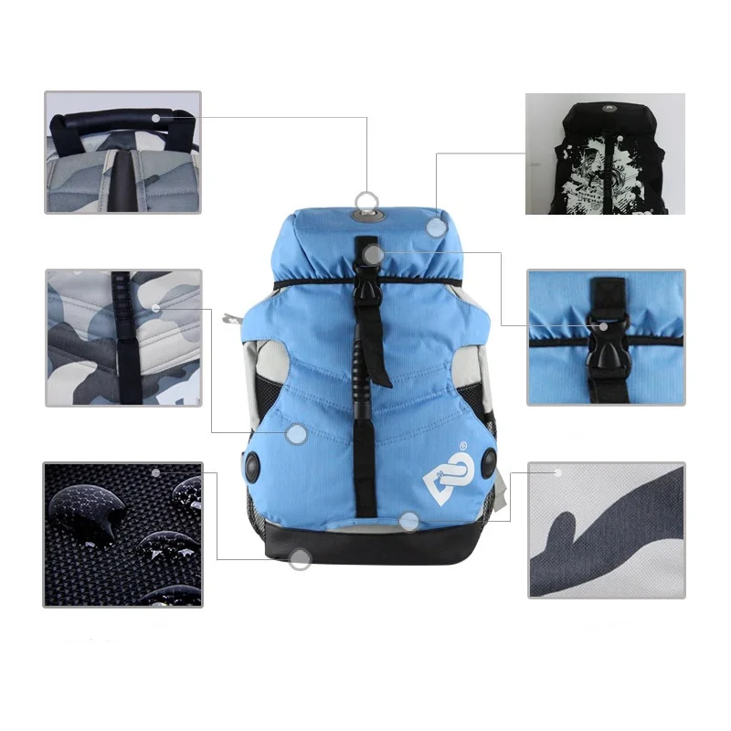 Professional Roller Skates Backpack Inline Skates Skating Shoes Boots Carry Bag Durable Multi-pocket Sports Rucksack Unisex