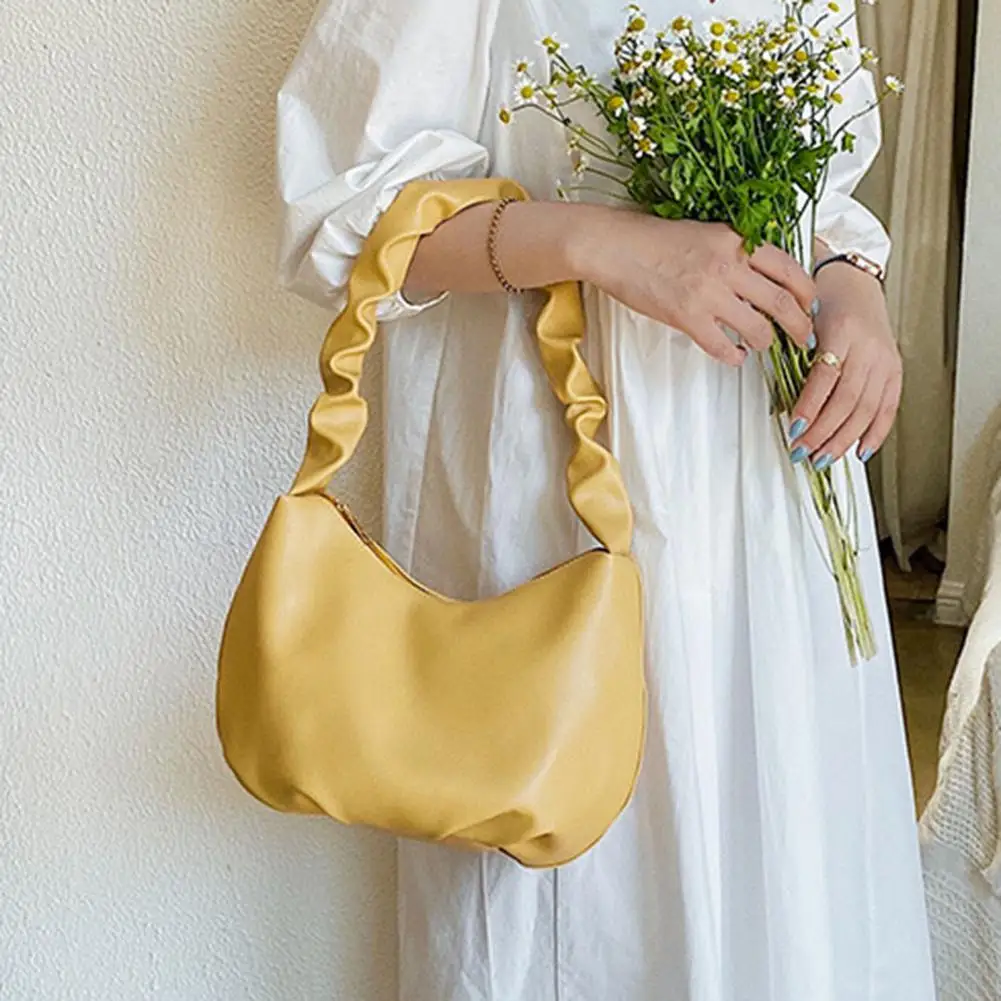 

Elegant Shoulder Bag Fine Workmanship Dumpling Style Underarm Purse for Party