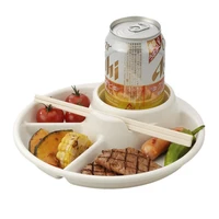 new breakfast plate divided portable barbecue picnic tray portion control plate for healthy eating for adults kids dinner plate