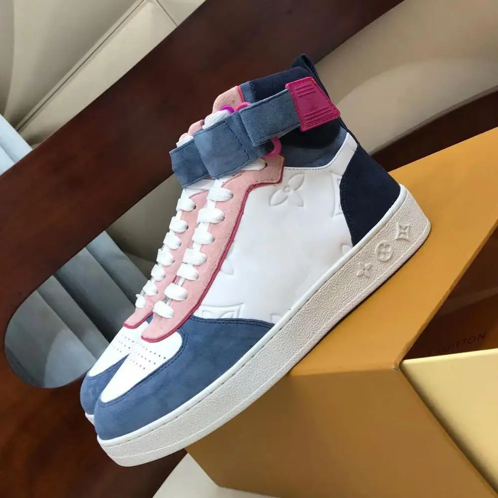 Высокие женские кроссовки из коровьей кожи Новинка 2019 года сезон осень модные