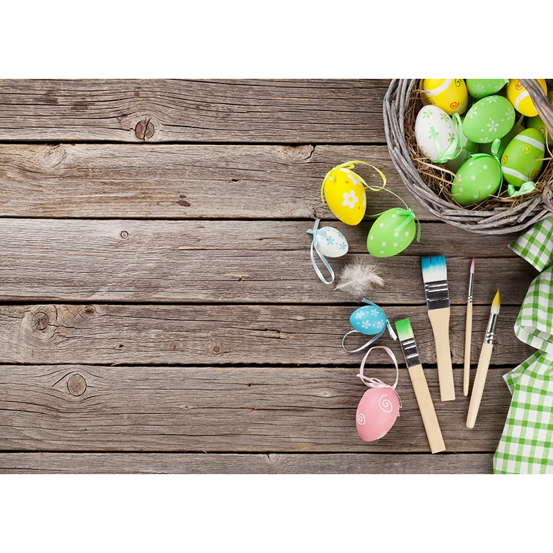 

ZHISUXI Vinyl Photography Backdrops Easter day and Wood planks Theme Photo Studio Background 19117FH-03