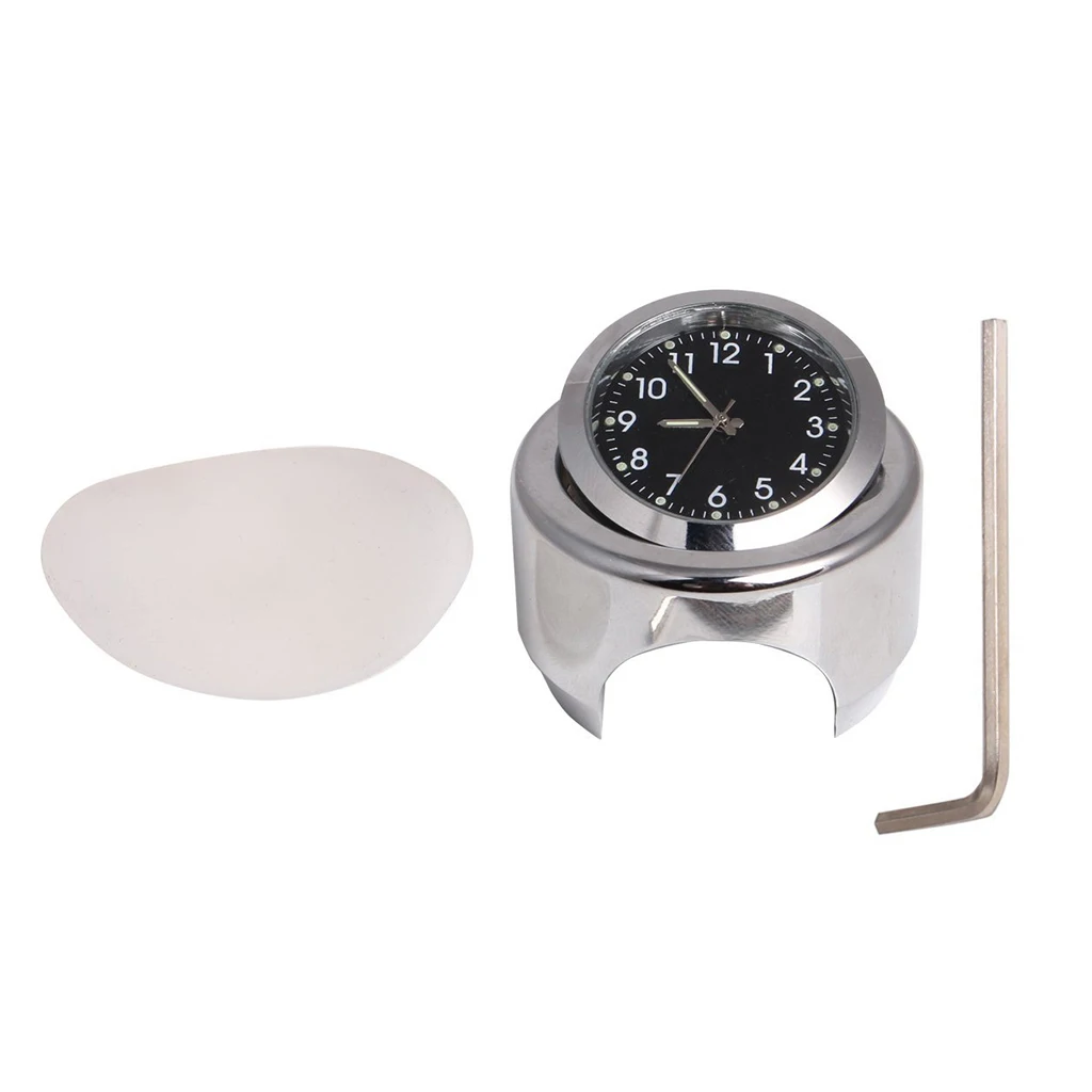 

7/8' 1' Motorcycle Handlebar Chrome Black Dial Clock for Honda Shadow