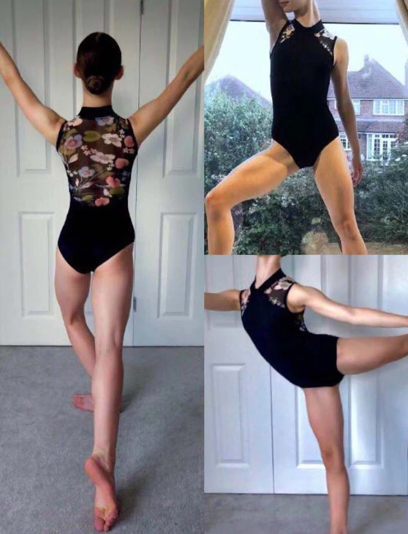 Купальник для балета танцев Для женщин 2021 Новый стиль на молнии с принтом