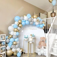 132pcs macaron blue wedding party background baby shower supplies celebration event decoration 1st birthday balloon garland kits