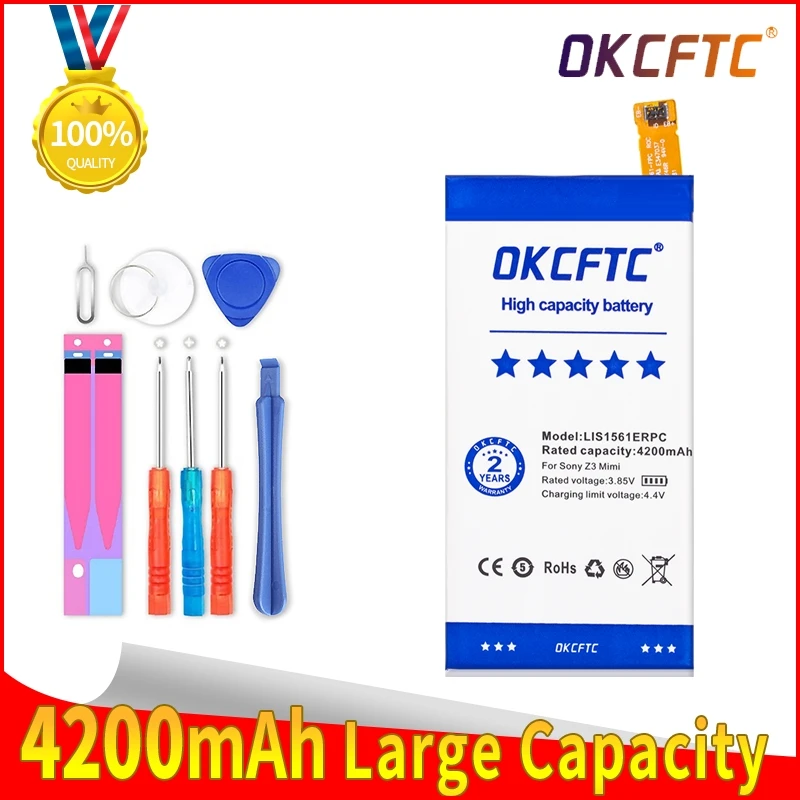 

Original 4200mAh LIS1561ERPC Battery For Sony Xperia Z3 Compact Z3c mini D5803 D5833 For C4 E5303 E5333 E5363 E5306