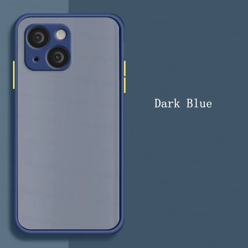 For iPhone 13 Case for iPhone 13 Cover Silicone Matte Translucent Shockproof Bumper Coque For Apple iPhone 13 12 Mini X XS SE