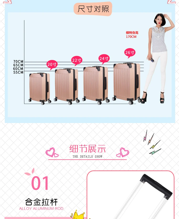 2 шт./компл. прекрасный 1" косметичка hello Kitty 20 мм/22 мм/24/28 дюймов для девушек-студенток от чемодан на колесиках багаж Женская чемодан на колесиках