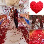 Искусственные лепестки роз, цветные свадебные романтические шелковые розы, 1005001000 шт.