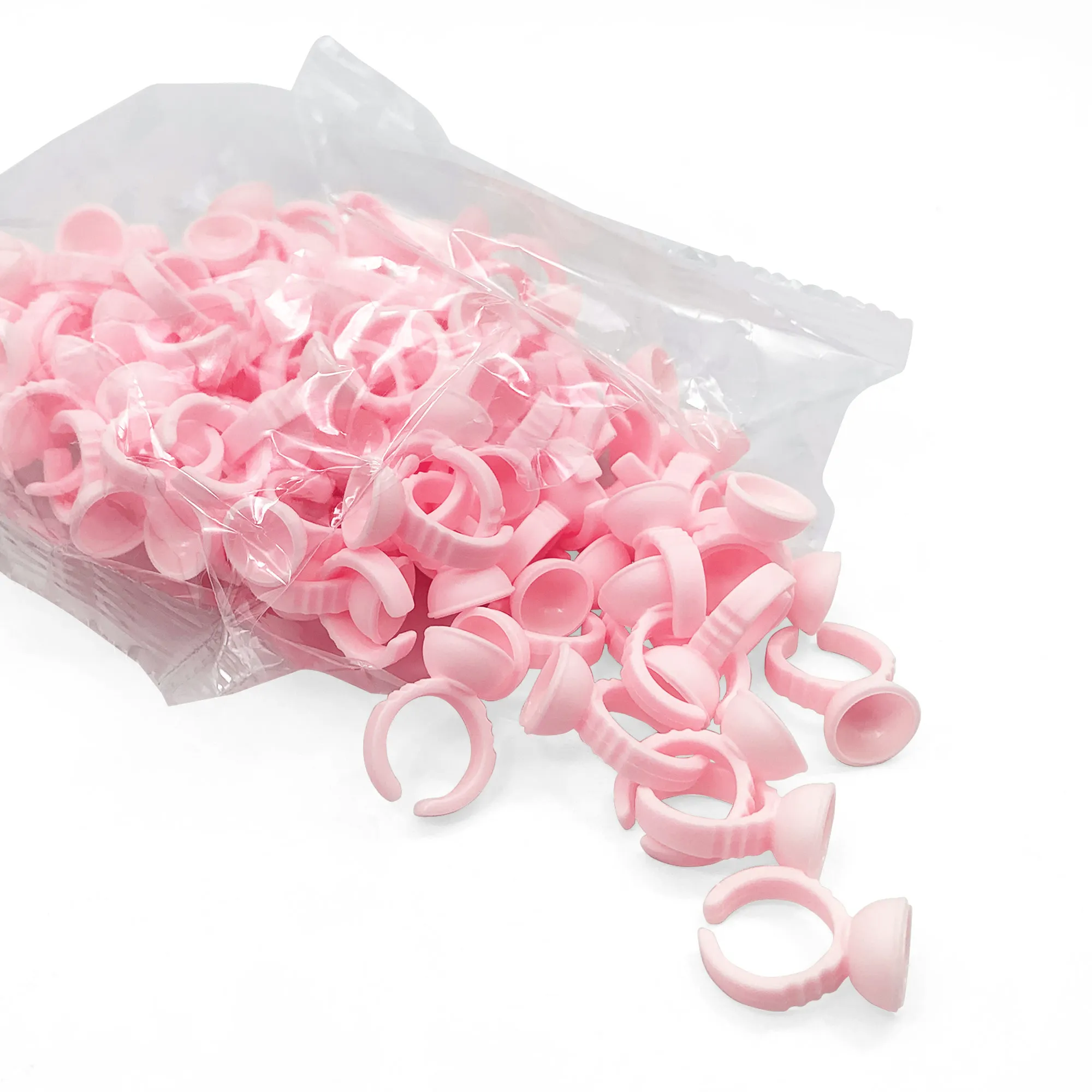 100 Шт. Одноразовый Вентилятор Для Клея Ресниц Розовые Подставки Татуировки