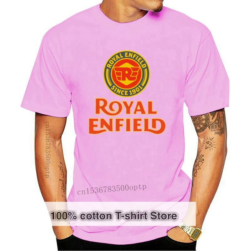

New Royal Enfield Logo Mens Black T-Shirt Size S To 3XL TEE Shirt High Quality