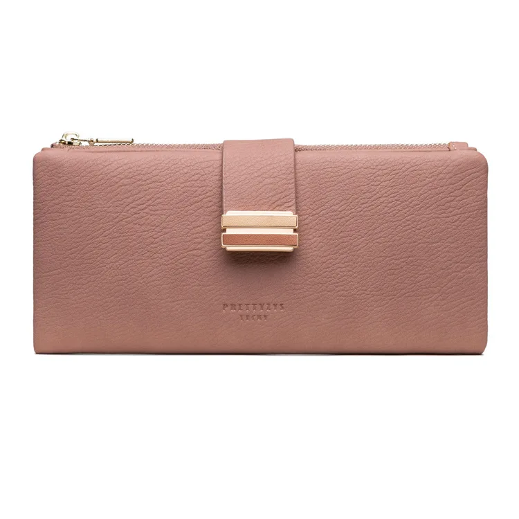 Кошельки из искусственной кожи для женщин удлиненный бумажник на застежке