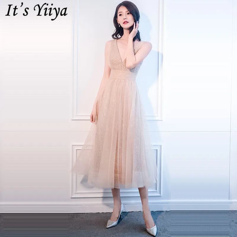 Женское платье без рукавов It's Yiiya белое ТРАПЕЦИЕВИДНОЕ ПЛАТЬЕ до середины икры