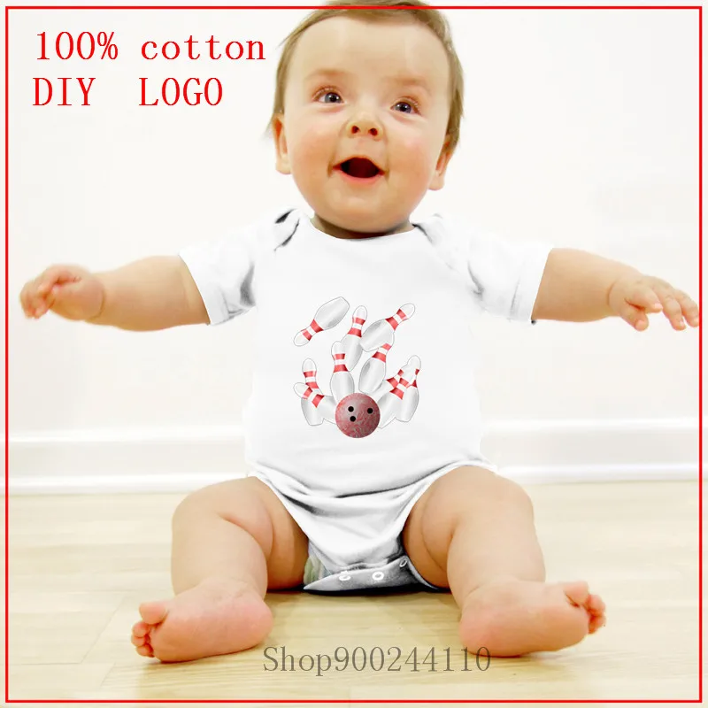 Летний модный Детский комбинезон для боулинга с десятью пинами одежда маленьких