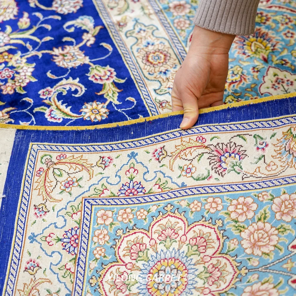 Yilong 8 'x 10' Vantage ручной работы 100% шелковый ковер медальон персидский (TJ191A)|persian silk