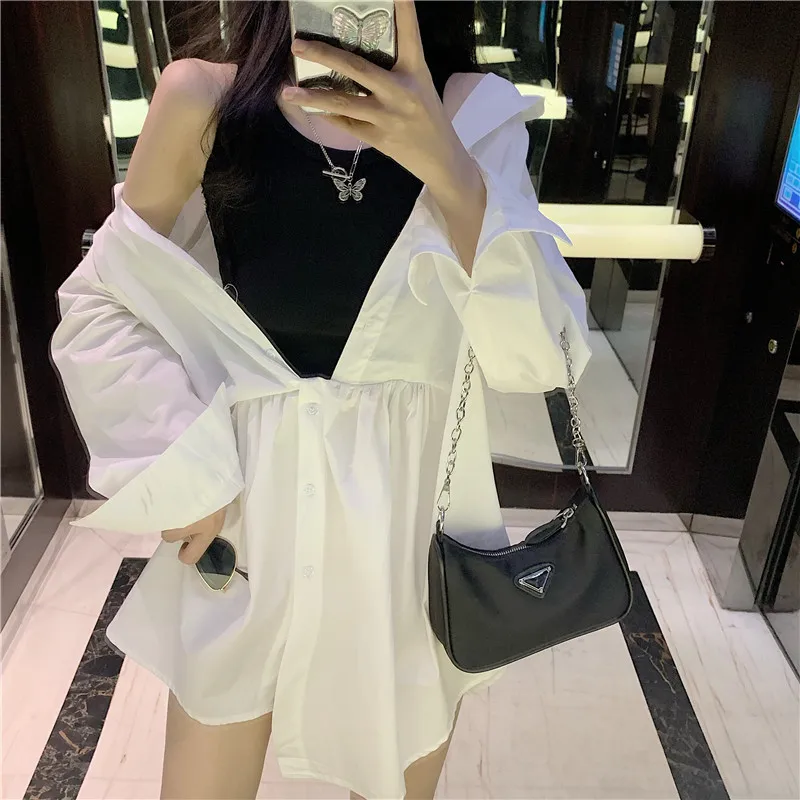 Осень 2020 новый стиль Гонконгский чувство дизайна простой сплошной цвет модный