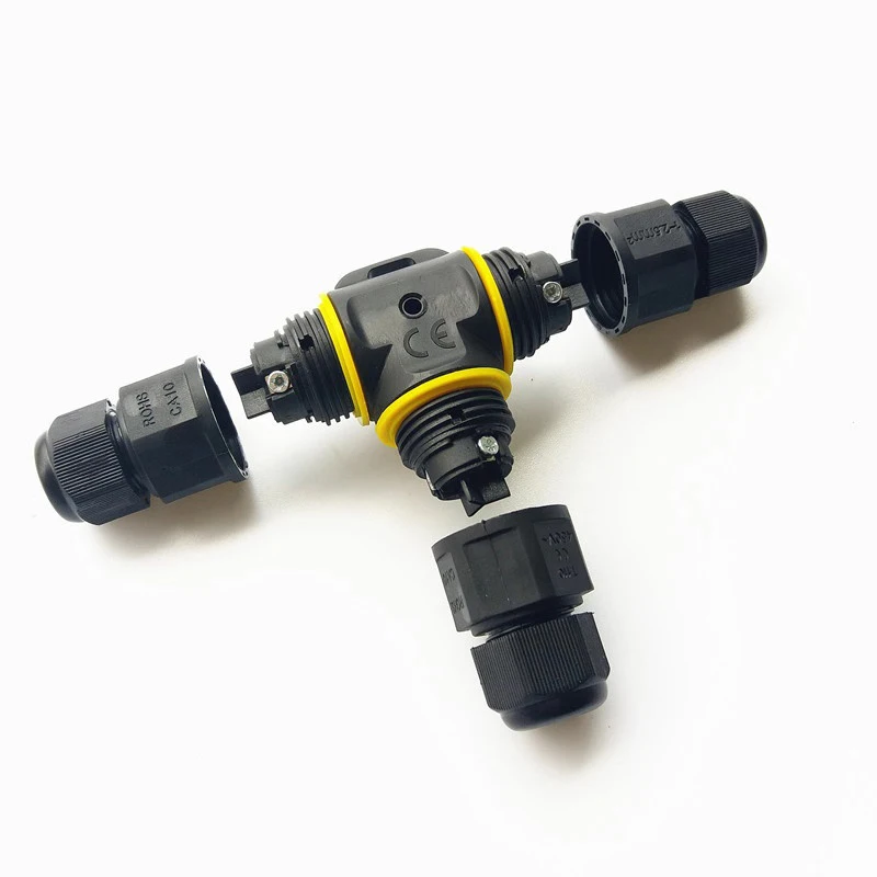 3 способа водонепроницаемый разъем электрического кабеля сплиттер Т-образный