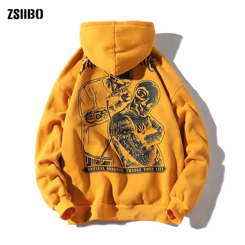 ZSIIBO мужские толстовки с капюшоном новая осенняя Толстовка в стиле хип-хоп