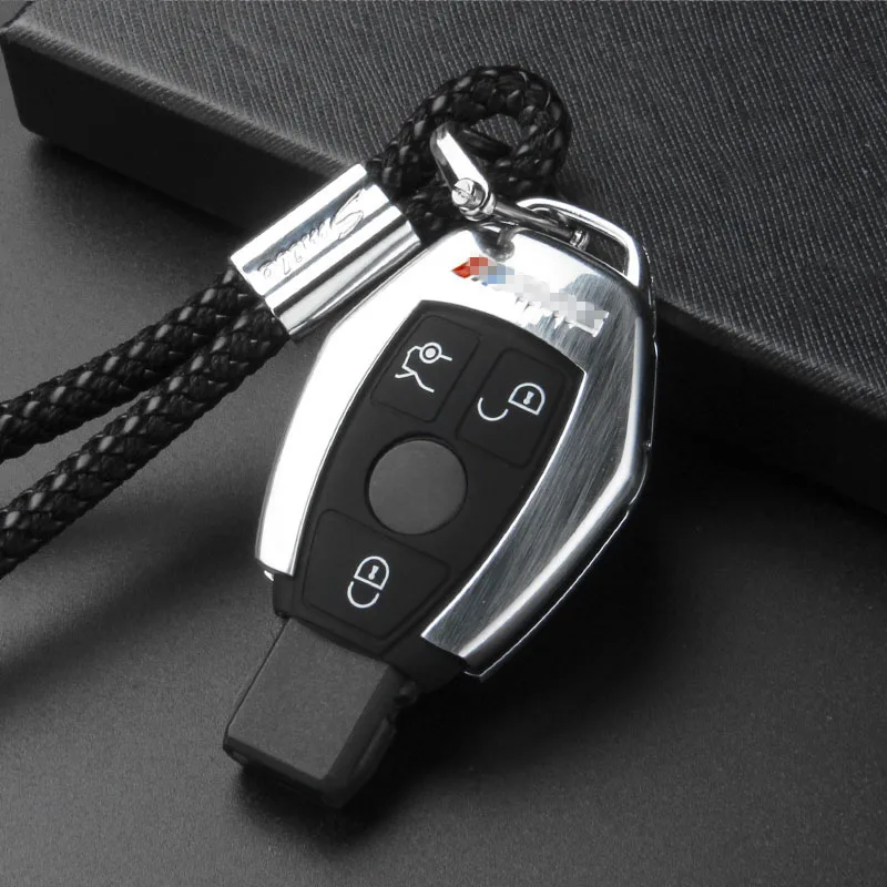 SILVER ROPE C Автомобильный чехол для ключей, брелок для Mercedes Benz W203 W210 W211 W124 W202 W204 W212 W176 AMG GLC 260 C200 CLA GLA 200, автомобильные аксессуары - Название цвета: SILVER ROPE C