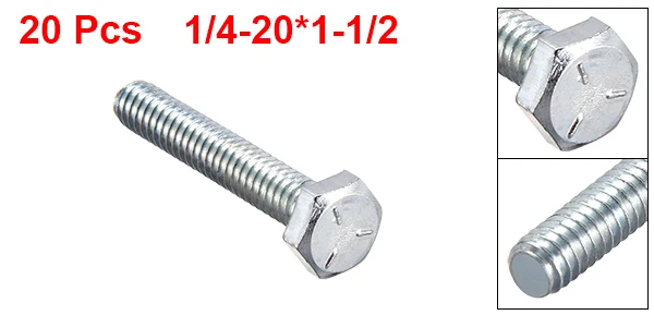 D Uxcell 5-40 шт 1/" 3/8" Резьбовые болты с шестигранной головкой 20 зубьев 16 зубьев крепежа 5 класс UNC углеродистая сталь - Цвет: D