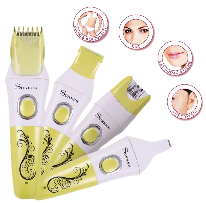 

6in1 kit bikini trimmer precision facial hair eyebrow trimmer lady nose ear shaping tool hair removal female shaving machine