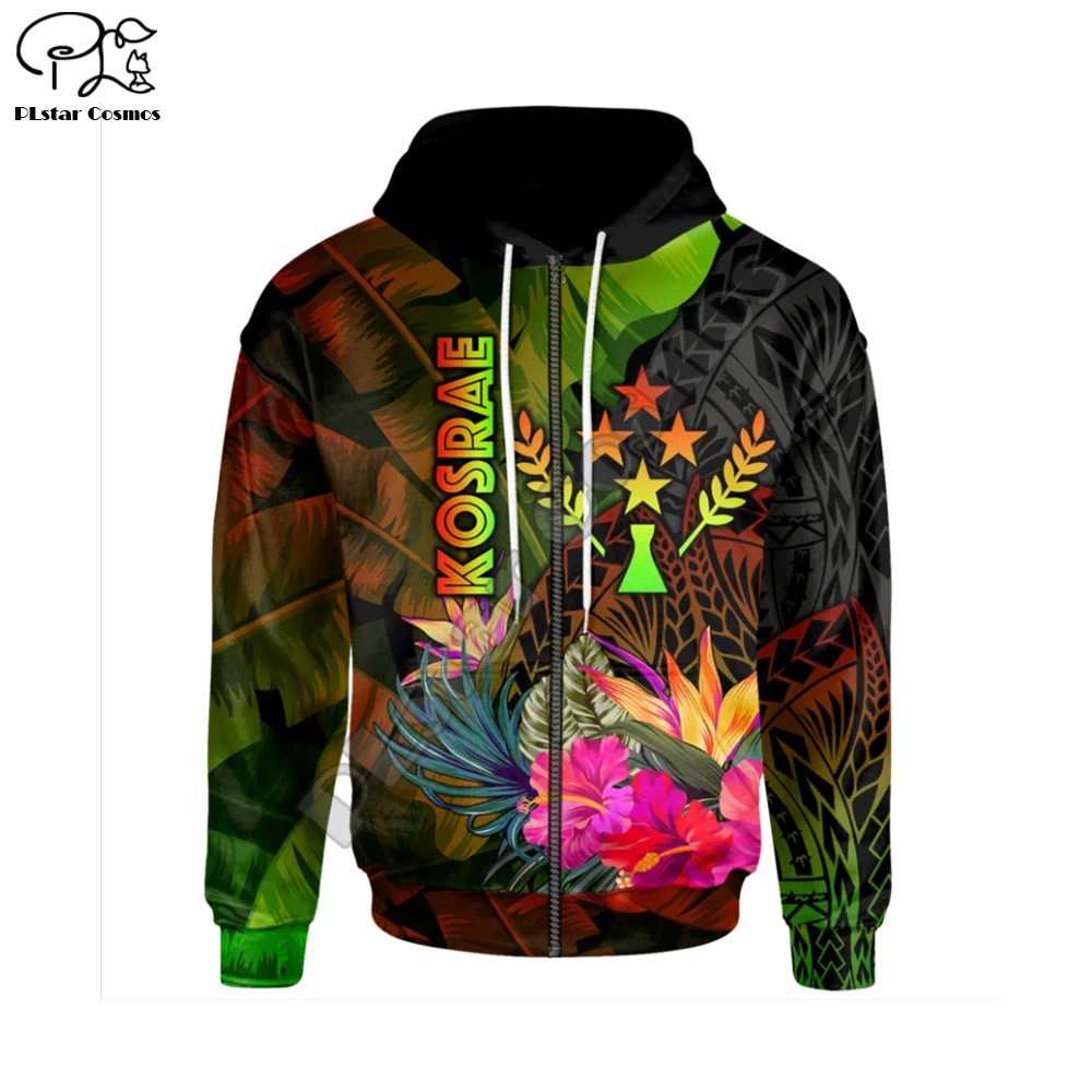 

PLstar Cosmos 3DPrint Tribal Kosrae Polynesian Tropical Flower Hibiscus Harajuku Streetwear Funny Unisex Hoodies/Zip Hoodies-b5