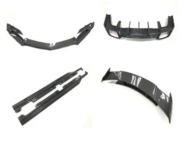 Реальные углеродного волокна передний задний бампер спойлер багажника диффузор
