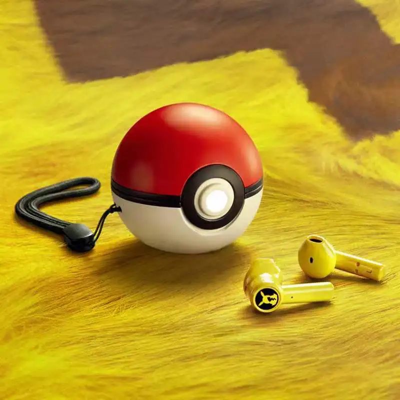 2021 Новая гарнитура Bluetooth Poké-Mon-Pikachu 5 0 наушники-вкладыши для геймеров зарядки Pokeball