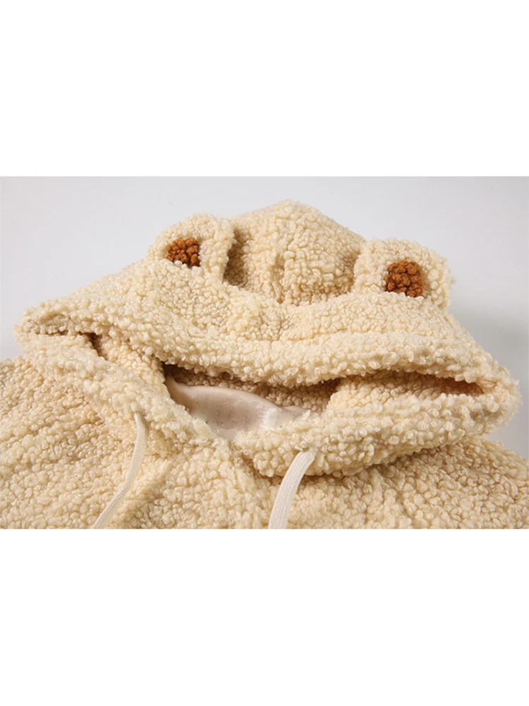 Женская верхняя одежда из овечьей шерсти повседневные Модные топы осенне-зимняя