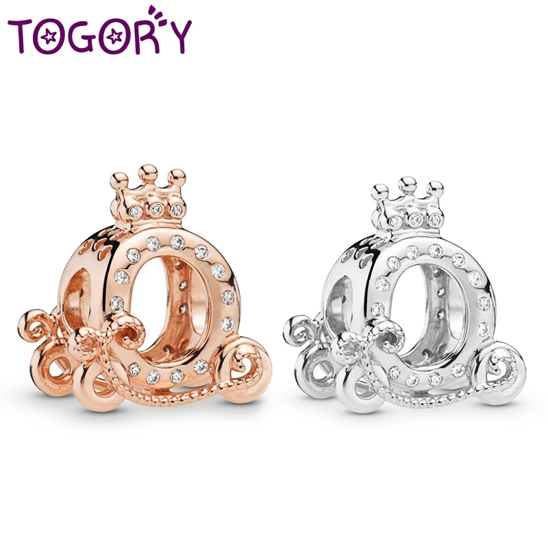 TOGORY 2 шт./лот сияющая Корона каретка шармы бусины Подходит для брендового
