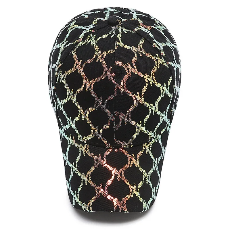 Fashion Trend Sequins Baseball Cap Lady Street Outdoor Beach Snapback Hat Summer UV Protection Visor Hat