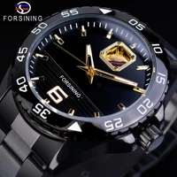 forsining new arrival automatic mechanical mens watches creative dial stainless steel waterproof lumionus hand fashion man clock