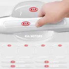 4 шт., прозрачные силиконовые наклейки на дверную ручку автомобиля KIA Forte Stinger Rio 3 Soul Optima Ceed Pro K5