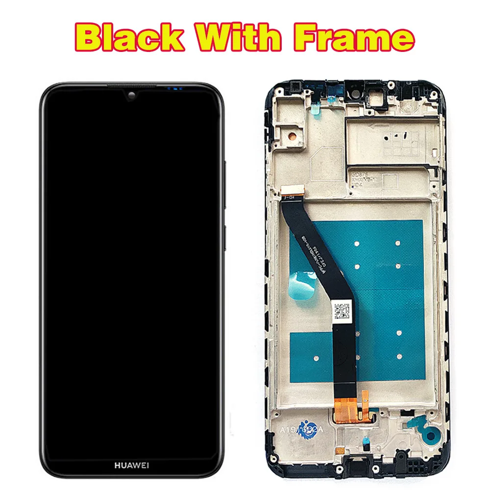 Huawei Y6 /Y6 Prime ЖК-дисплей 6,09 дюймов сенсорный экран дигитайзер сборка 10 мультитач Олеофобное Покрытие рамка - Цвет: Black with Frame