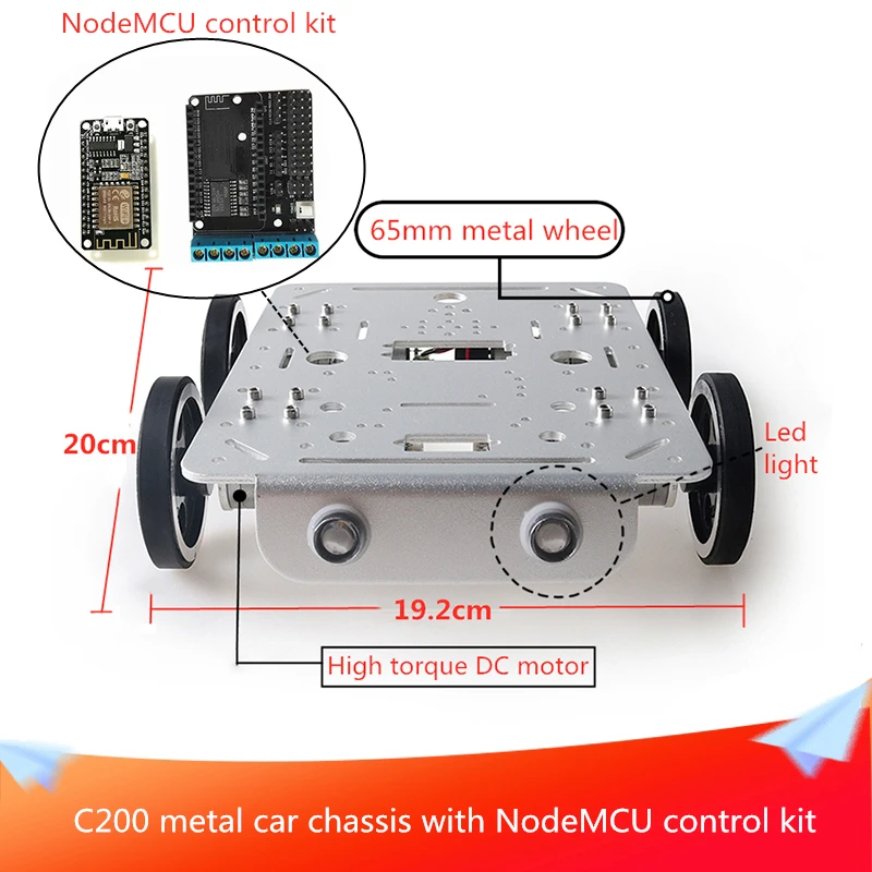 Комплект управления NodeMCU C200 металлическая опора для автомобиля с мобильным