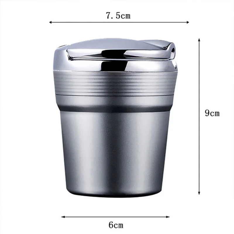 

For Ssangyong Rexton Kyron Korando Car Logo Ashtray With LED Light Car Ashtray Trash Box Creative Personality Car Sign Ashtray