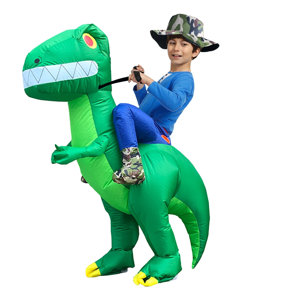 

Kids Child Inflatable Dinosaur Costume Anime Halloween Christmas Party Cosplay Costumes T-Rex Fancy Disfraz for Unisex