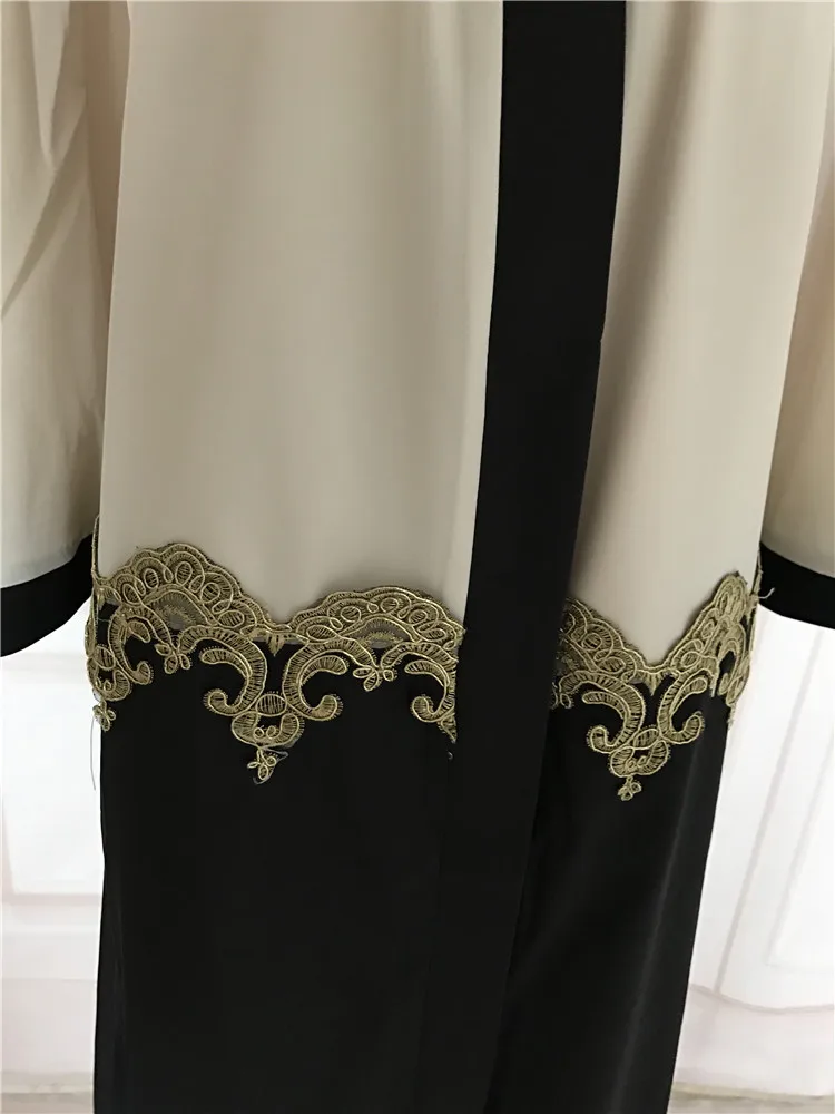 

Abaya Dubai Fashion Silky Muslim Abayas Islam Dress Lace Abayas Women Vestidos Robe Longue Vetement Femme Musulman De Mode F2808