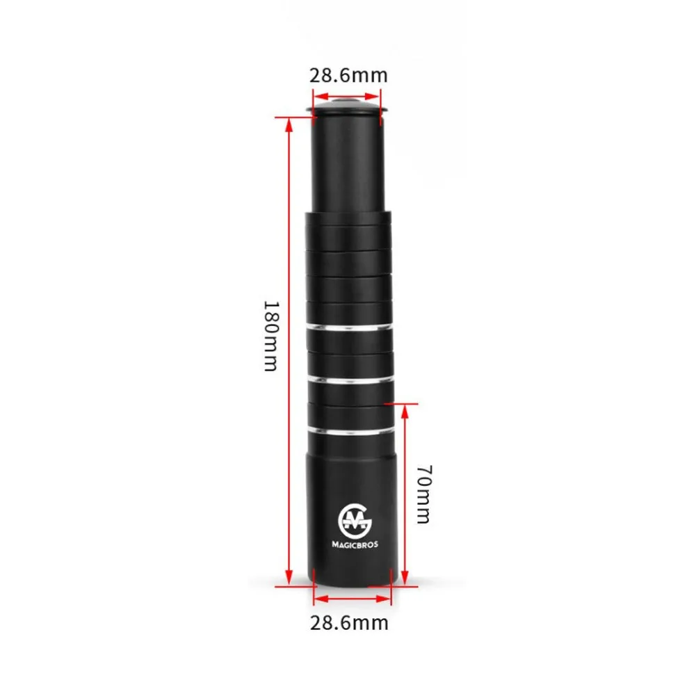 

Bike Bicycle Stem Extender Handlebar Riser Extension Adapter 28.6x115/180/210mm Freely Adjust Gasket Bicycle Parts Stem