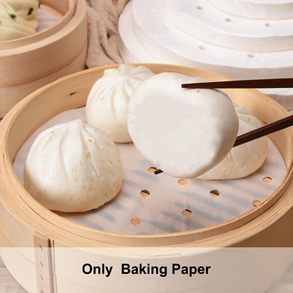 

100pcs 8inch Grilling Kitchen Tool Air Fryer Non Stick Multipurpose Bread Steaming Baking Paper Mat DIY Heat Resistant Cake