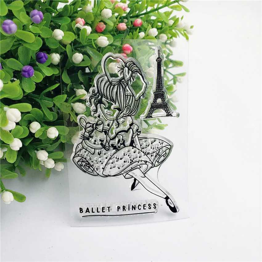 Hot 6*9cm ballerina Transparent Clear Stamps / Silicone Seals Roller Stamp for DIY scrapbooking photo album/Card Making | Дом и сад