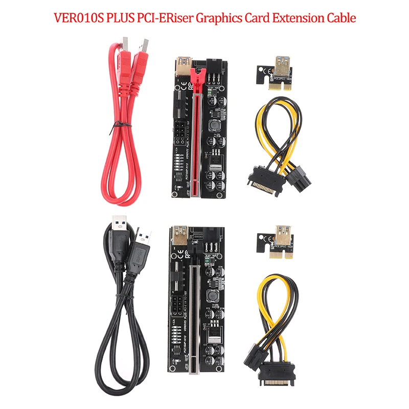 

VER010S PLUS PCI-ERiser Graphics Card Extension Cable PCIE x16 Riser Card