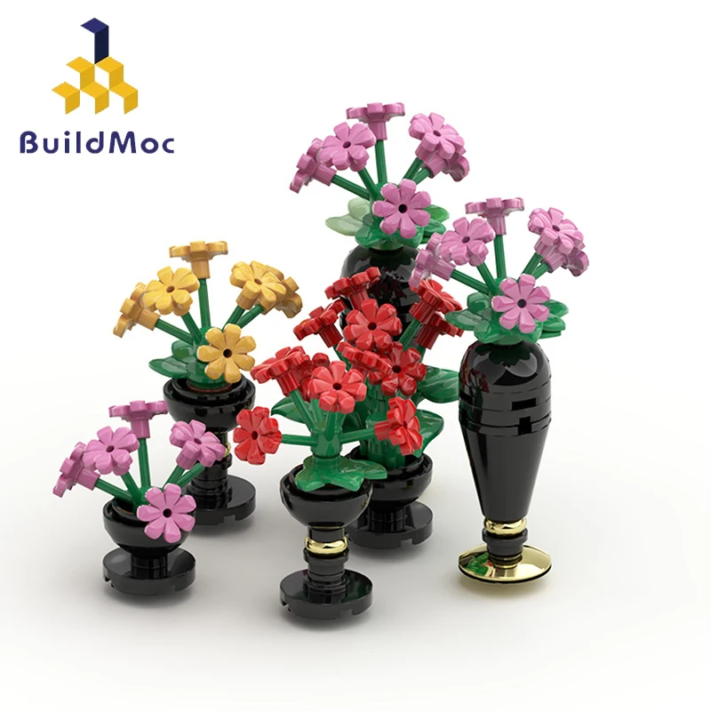 

Buildmoc, эксперт по производству цветов, вазы, мебель для гостиной, модульные наборы цветов, строительные блоки, идеи, модели, детская игрушка, п...