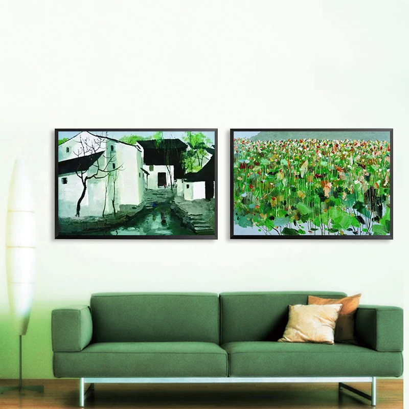 Зеленый фон натюрморт Горный цветок голландские краски по номерам ручной работы