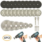 32 шт. алмазные режущие диски аксессуары алмазный шлифовальный круг пила циркулярный режущий диск роторный инструмент алмазные диски для Dremel